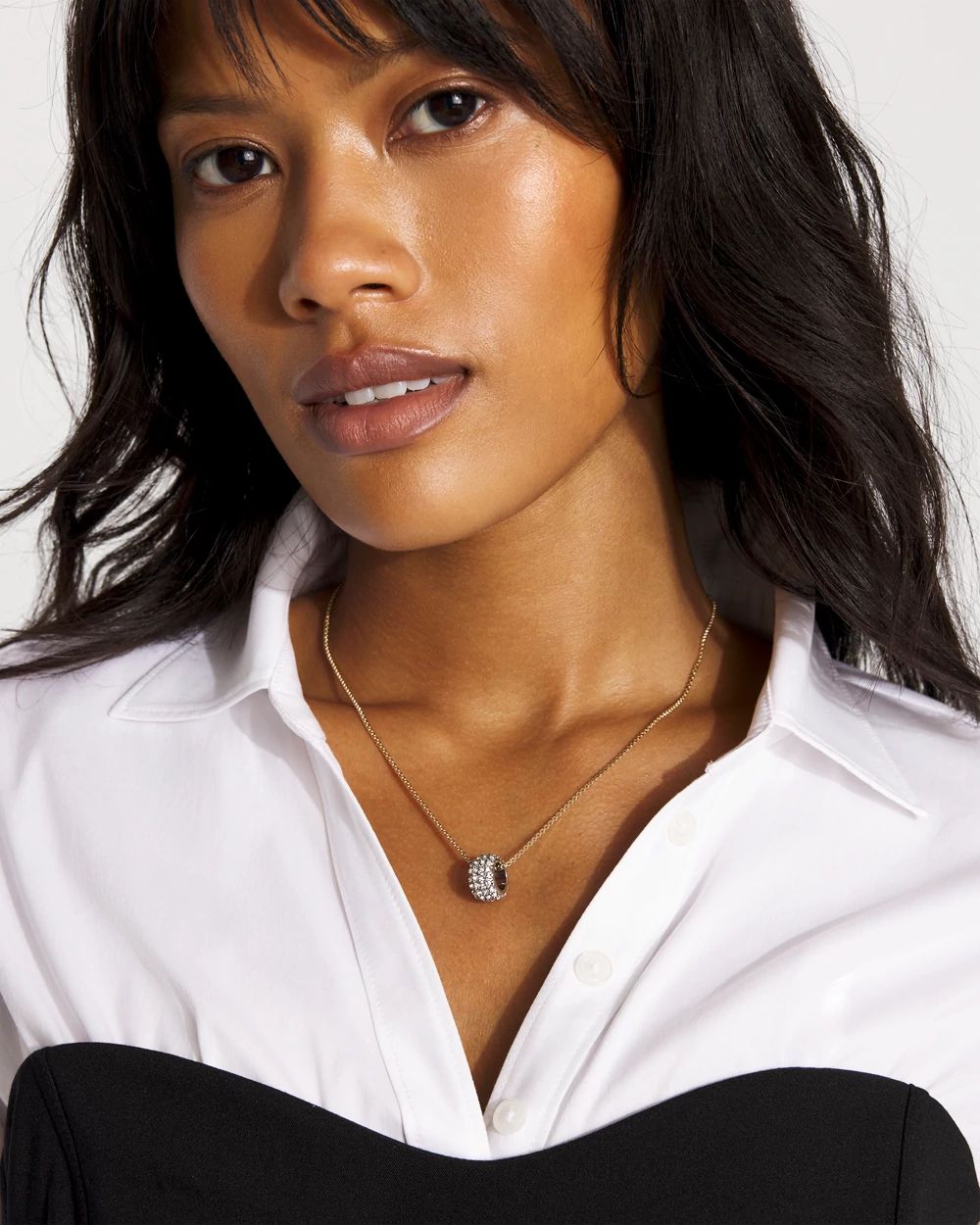 Pavé Pendant Necklace click to view larger image.