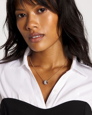 Pavé Pendant Necklace