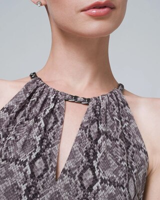 Snake-Print Jumpsuit