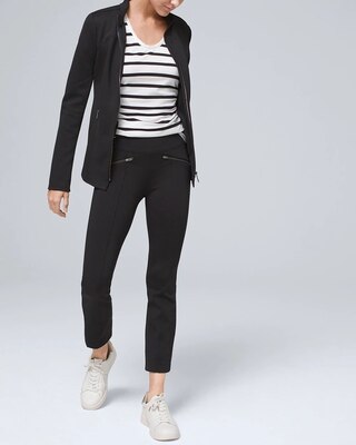 Scuba Knit Bootcut Crop Pants