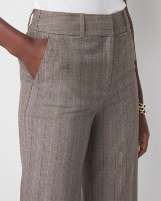 WHBM® Petite Luna Wide Leg Pinstripe Trousers click to view larger image.