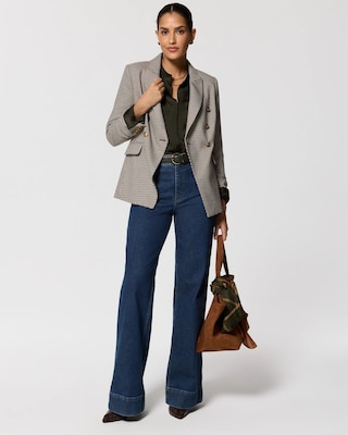 Pocket Detail Satin Shirt click to view larger image.