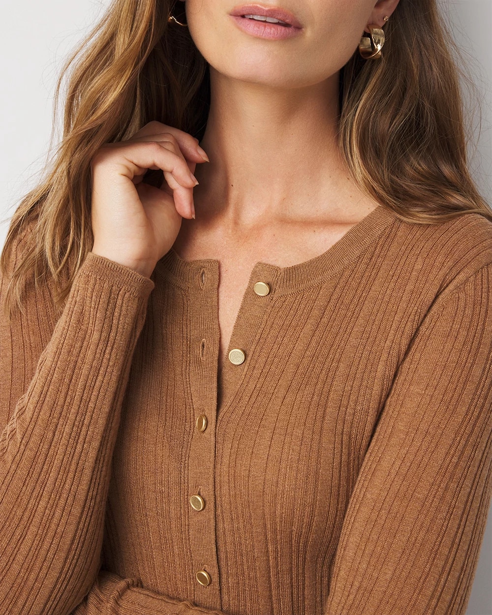 Ribbed Henley Sweater