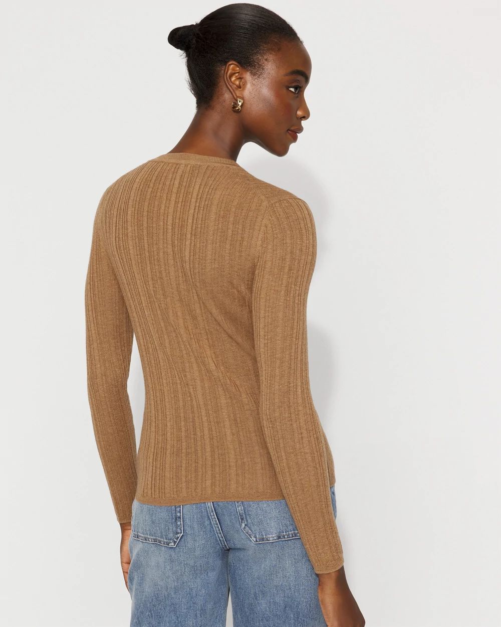 Ribbed Henley Sweater
