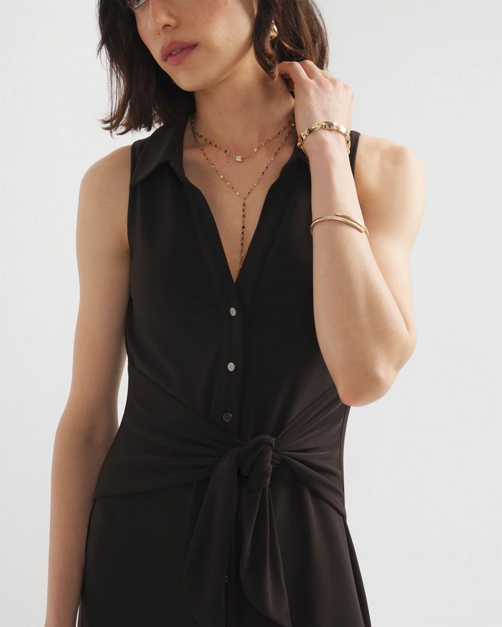 Petite Tie-Front Dress