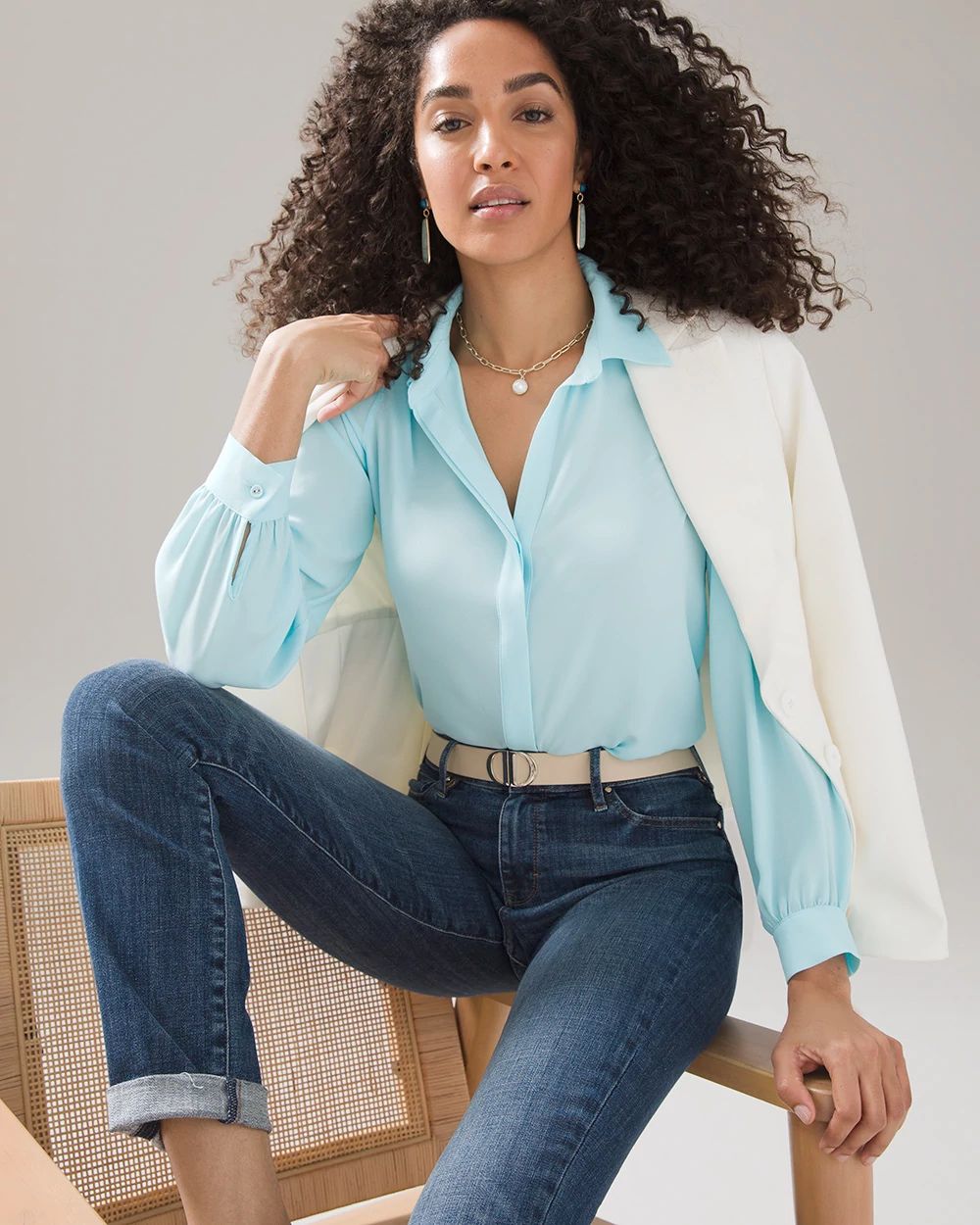 Long-Sleeve Collar Shirt