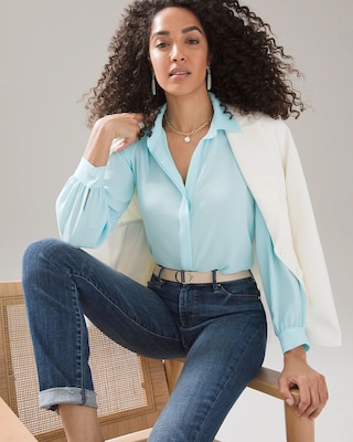Long-Sleeve Collar Shirt