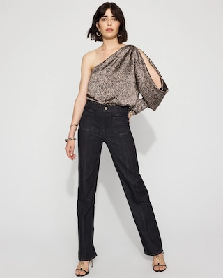 Extra High-Rise Patch Pocket Straight Leg Jean click to view larger image.