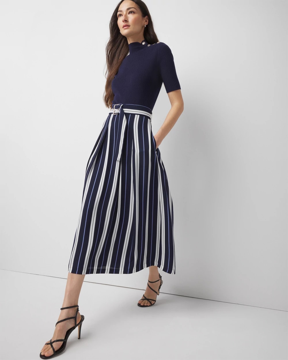 Striped Midi Skirt