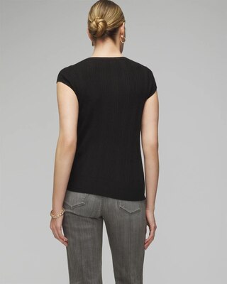 Cashmere Blend Short Sleeve Sweater click to view larger image.