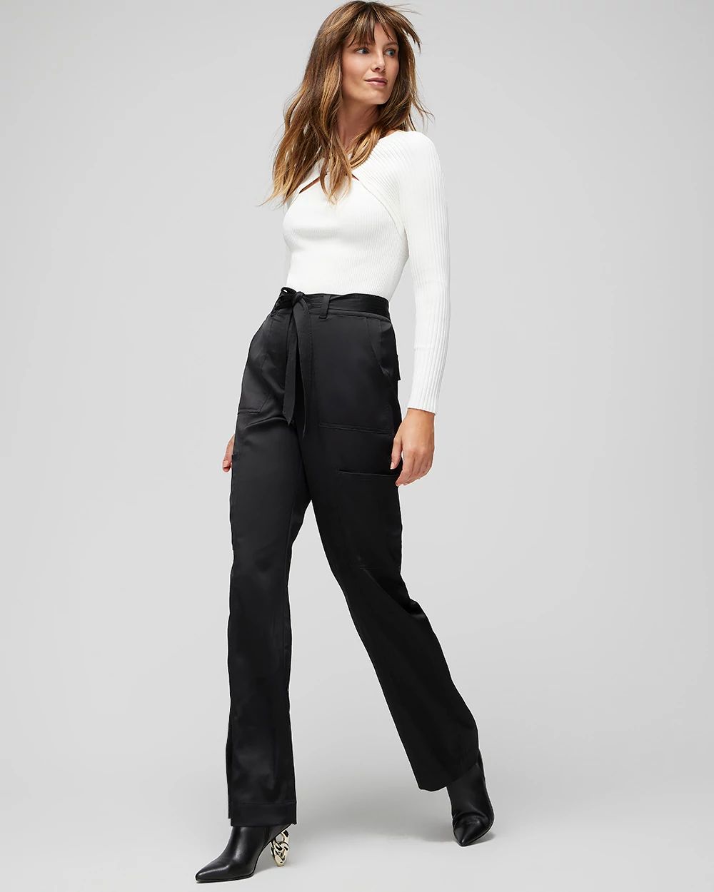 Belted Utility Wide Leg Trouser click to view larger image.