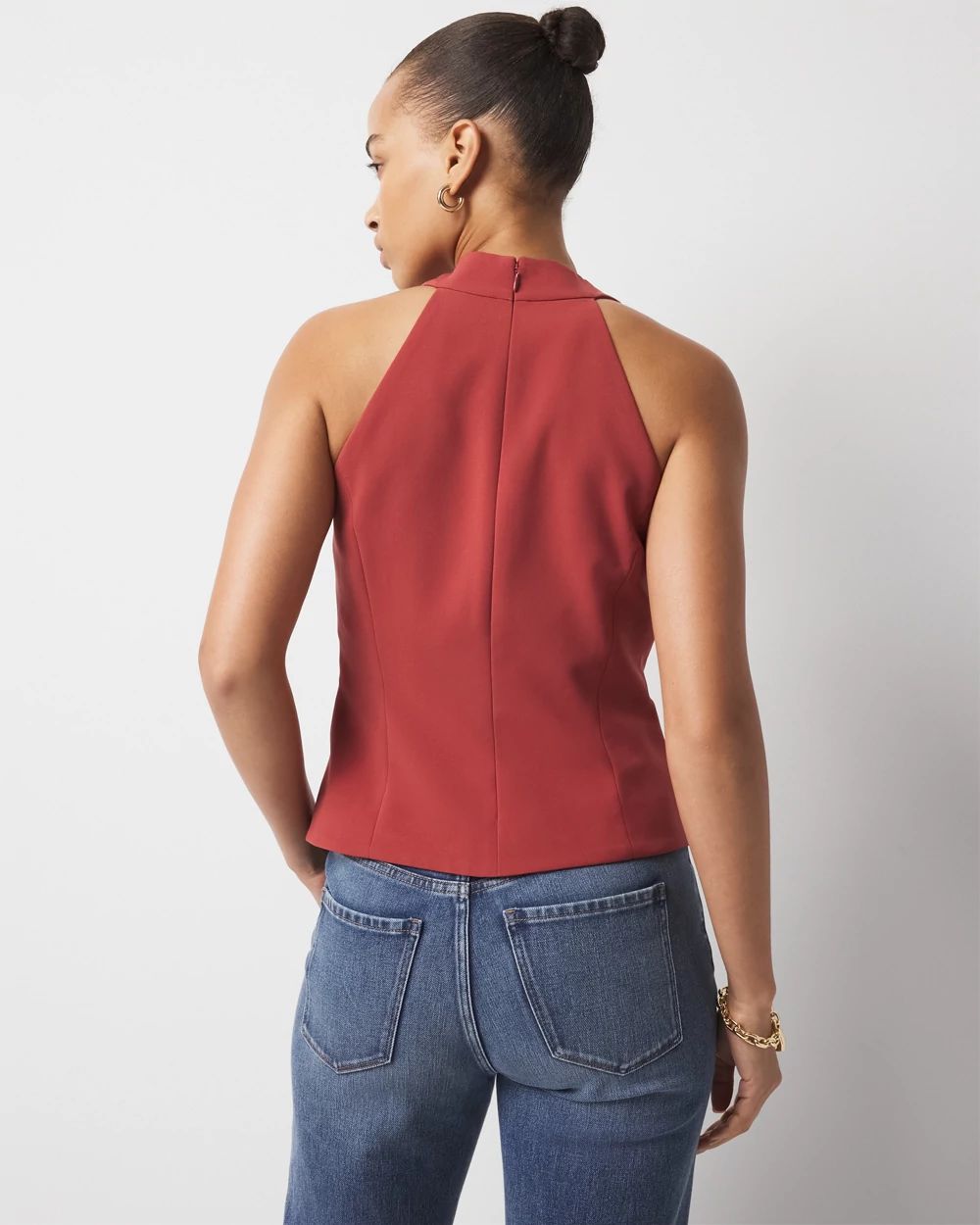 Petite Crossover Halter Vest