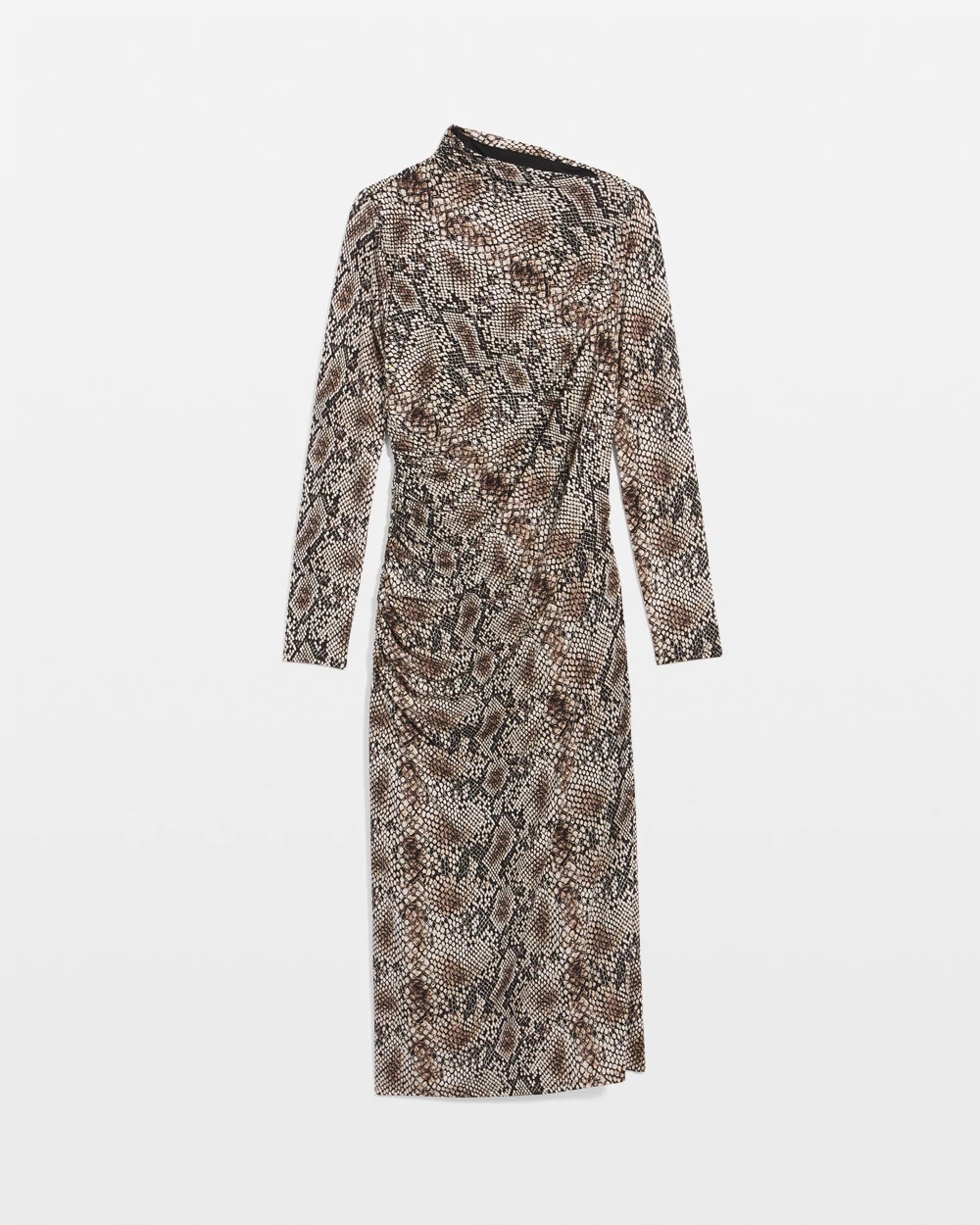 Asymmetrical Mockneck Bodycon Dress