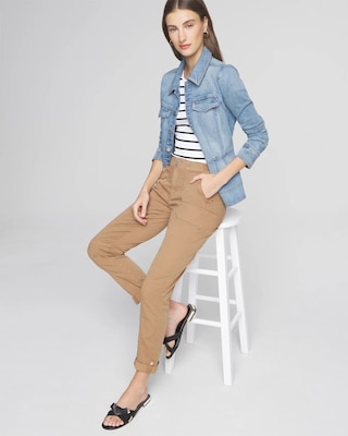 Mid-Rise Pret-A-Pedi Straight Crop Pants click to view larger image.