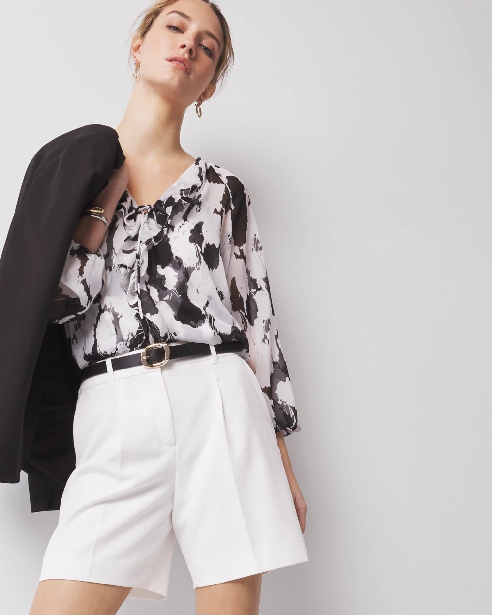 Pleated Tailored Shorts