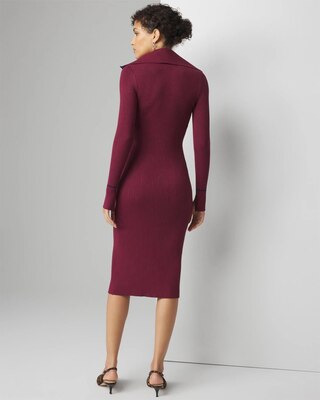 Long Sleeve Colorblocked Sweater Dress click to view larger image.