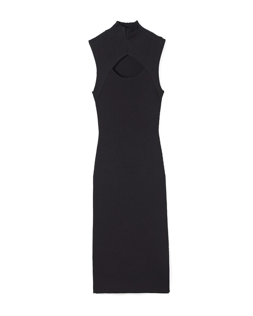 Sleeveless Cutout Sweater Sheath Dress