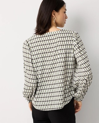 V-neck Crepe Blouse click to view larger image.