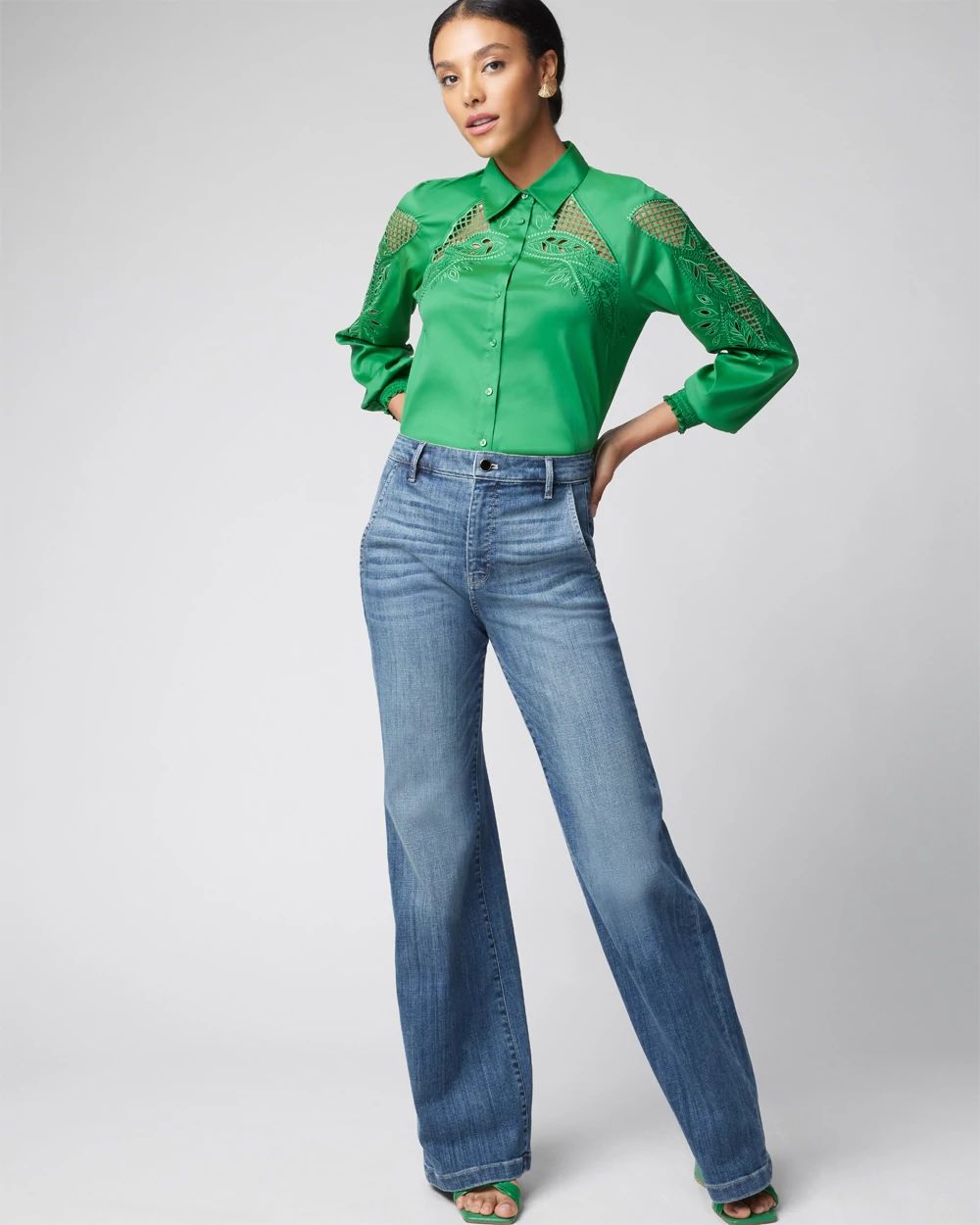 Embroidered Poplin Shirt