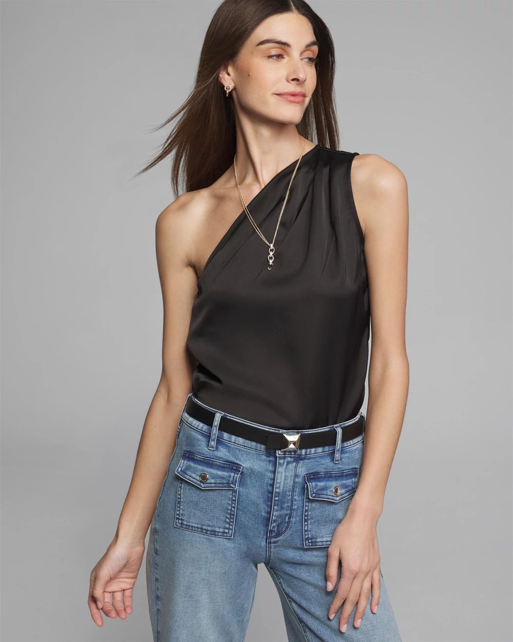 Outlet WHBM One Shoulder Blouse
