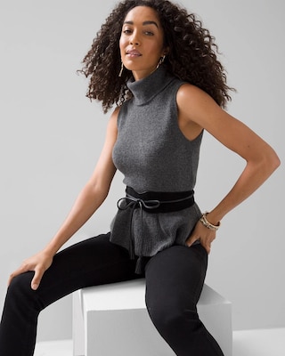 Sleeveless Soft Tank Peplum