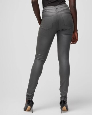 High-Rise Coated Skinny Jeans click to view larger image.