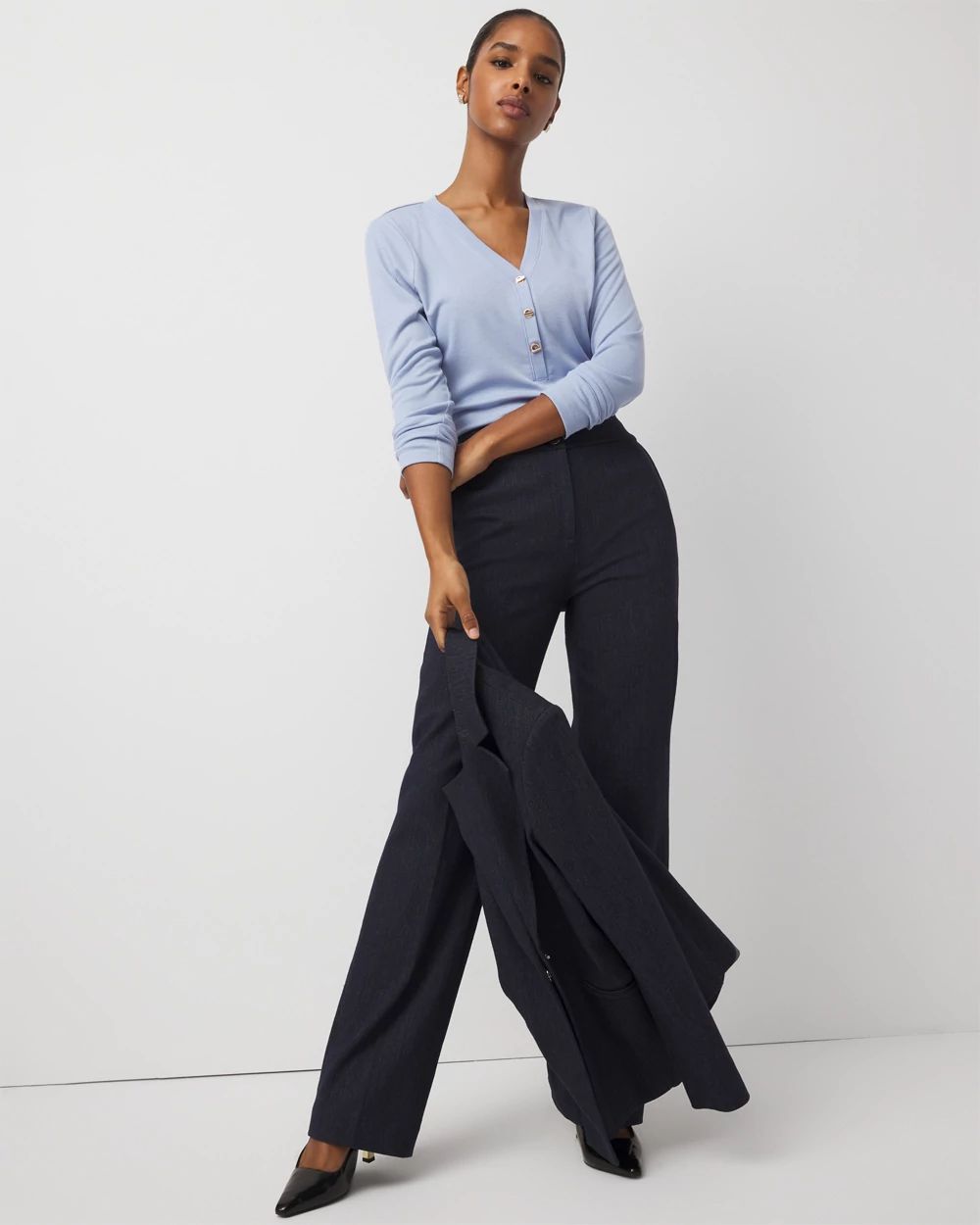 Turnlock Long Sleeve Henley Tee click to view larger image.