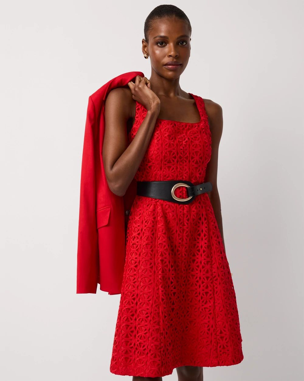 Sleeveless Lace Dress click to view larger image.