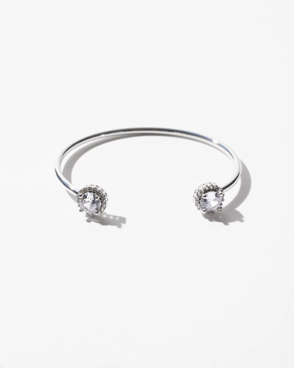 Round Halo Cuff Bracelet