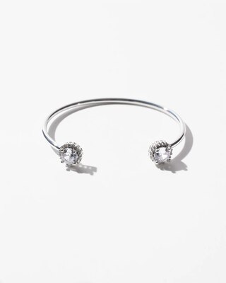 Round Halo Cuff Bracelet
