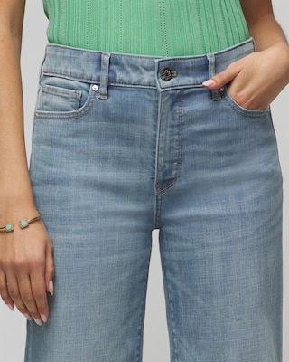 Petite High-Rise Everyday Soft Denim™ Wide-Leg Pants click to view larger image.