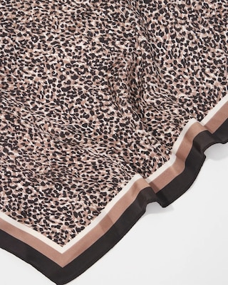 Leopard Print Square Scarf click to view larger image.