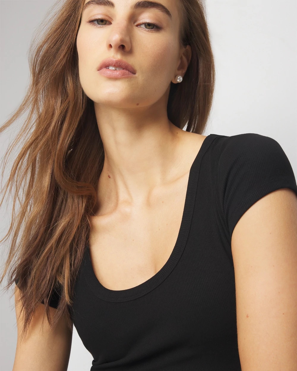 WHBMFORME™ Soft Rib Scoop Neck Tee