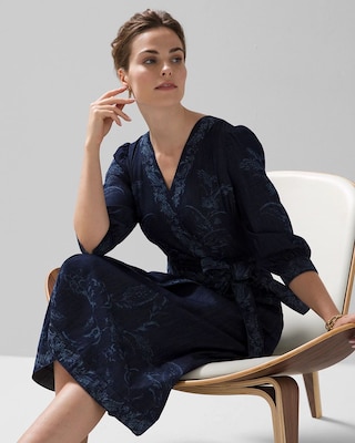 Denim Wrap Midi Dress
