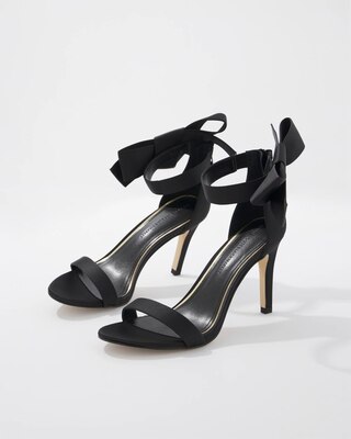 Satin Bow Heeled Sandal