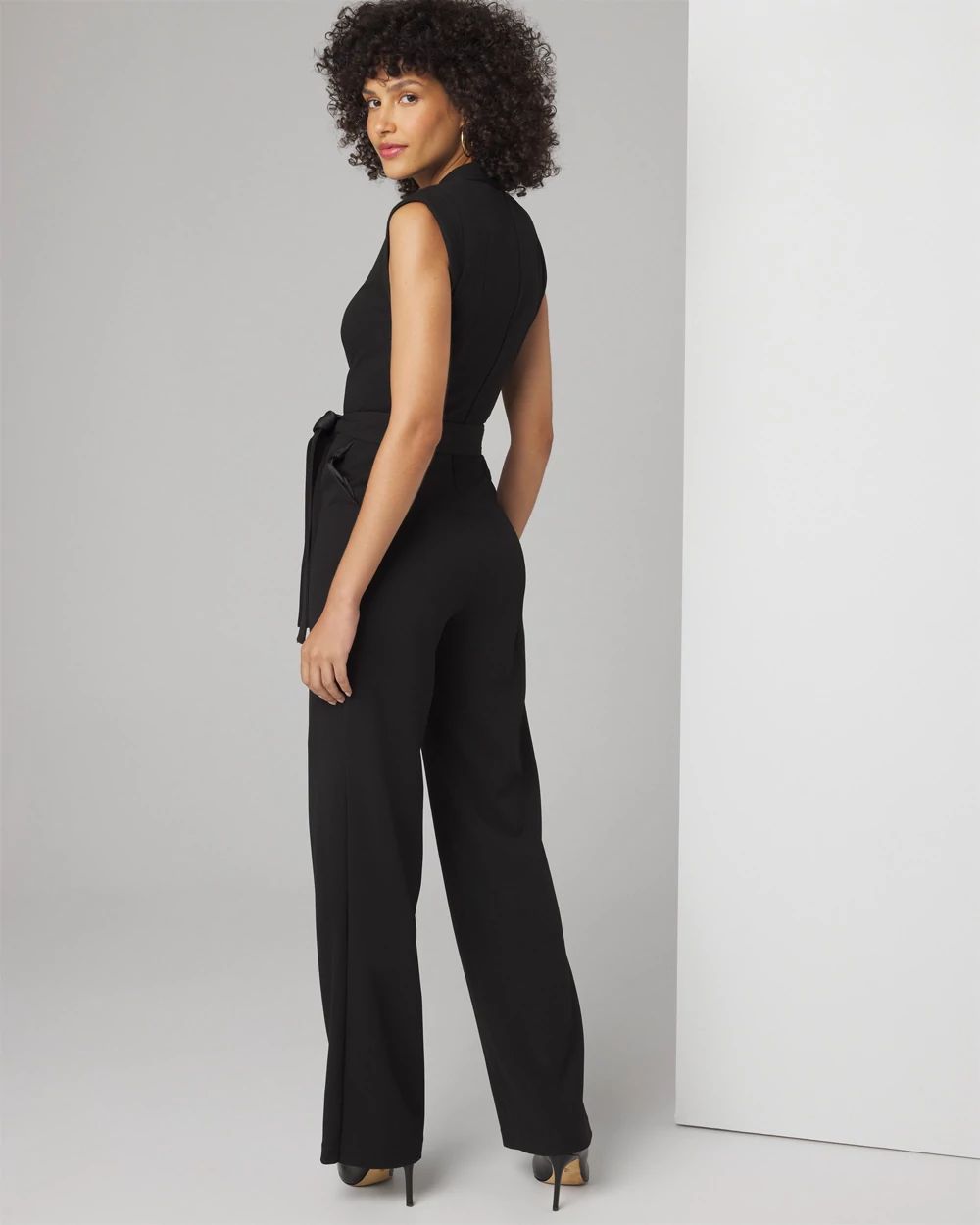Sleeveless Tie Waist Jumpsuit