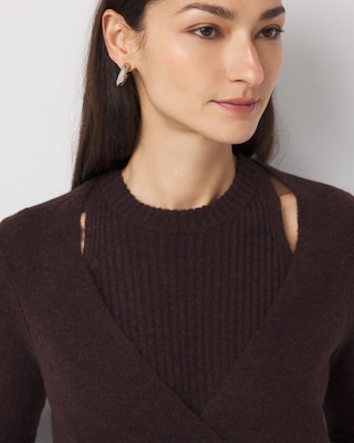 Two-in-One Wrap Cardigan click to view larger image.