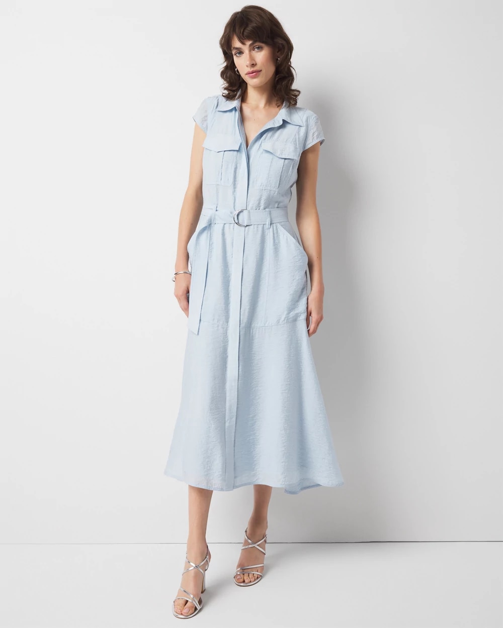 Floral Utility Shirt Dress