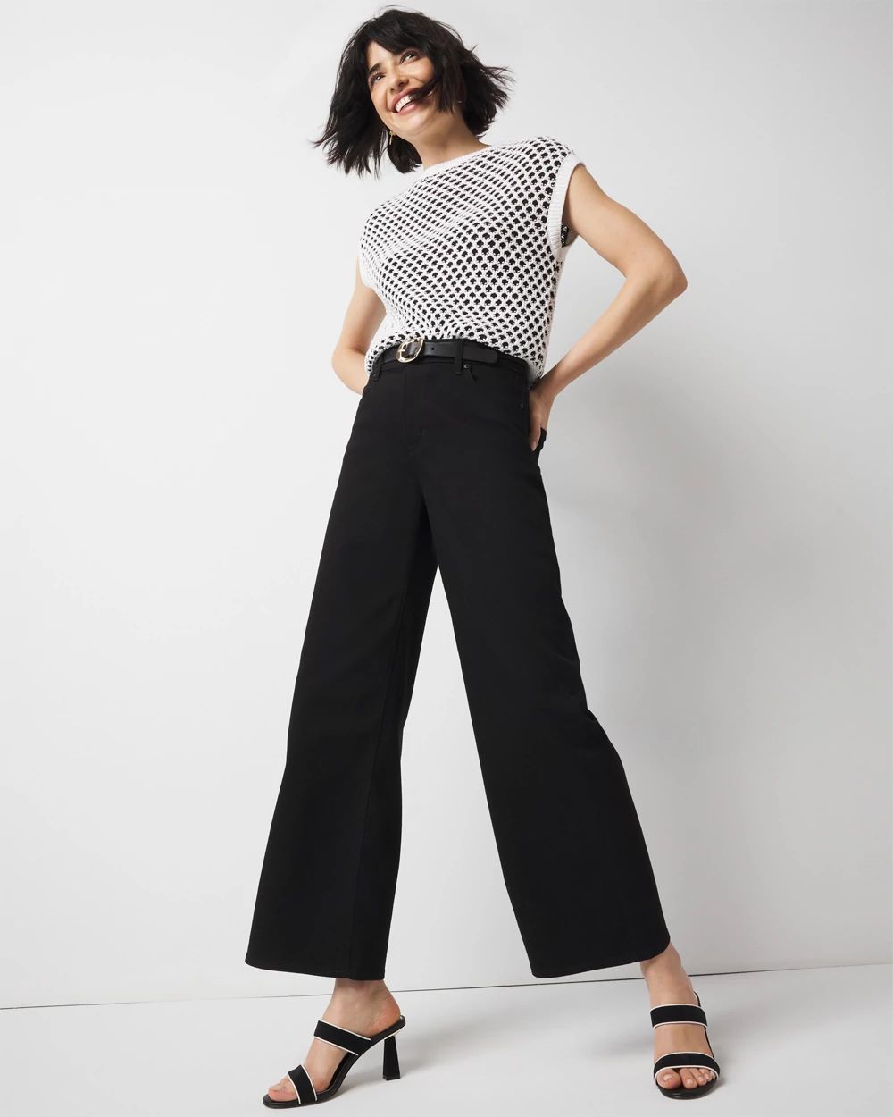 High-Rise Wide Leg Cropped Jean