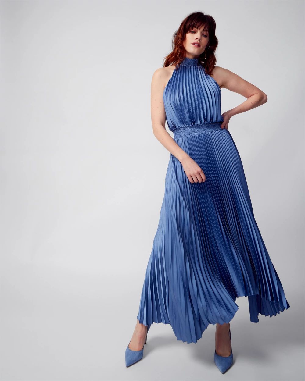 White house black market halter dress hot sale