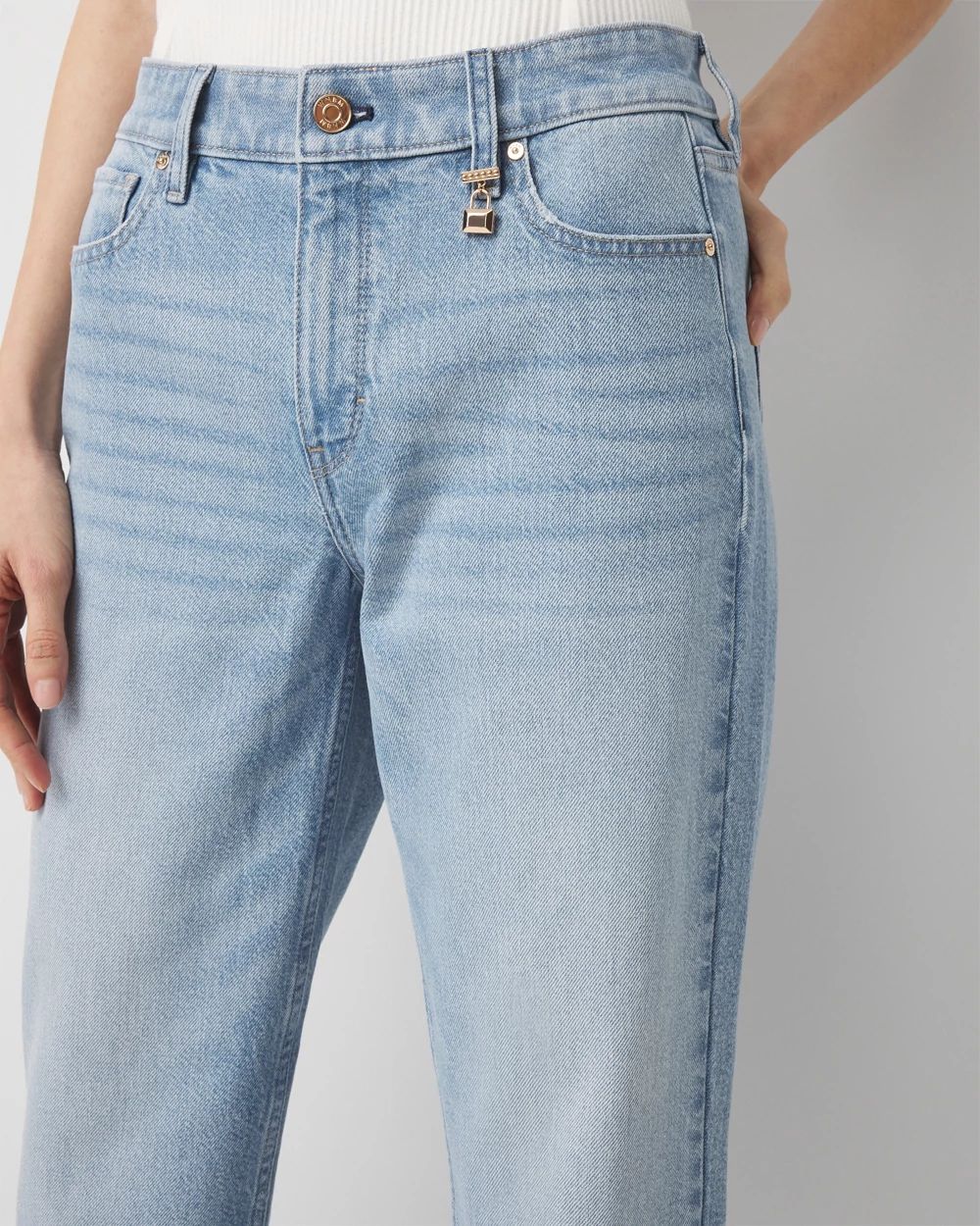 Petite High Rise Rigid Stretch Straight Jean