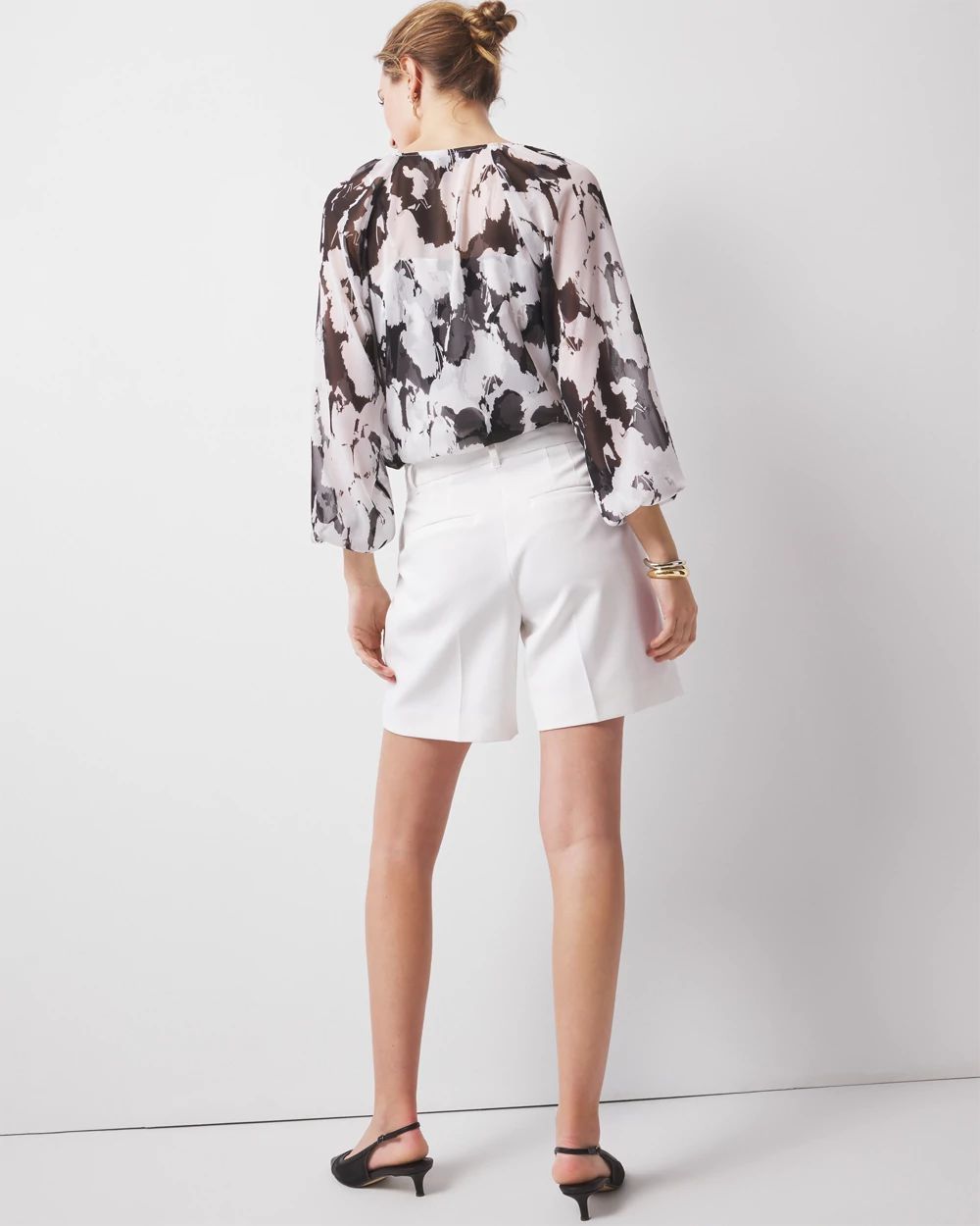 Pleated Tailored Shorts click to view larger image.