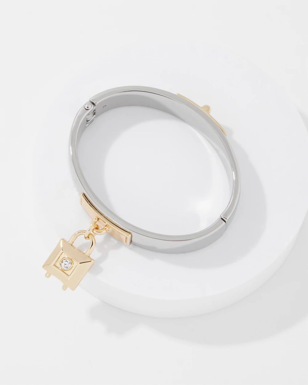 Padlock Charm Hinge Bracelet click to view larger image.