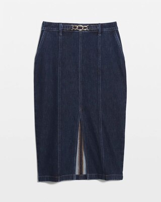 Petite Denim Pencil Skirt click to view larger image.