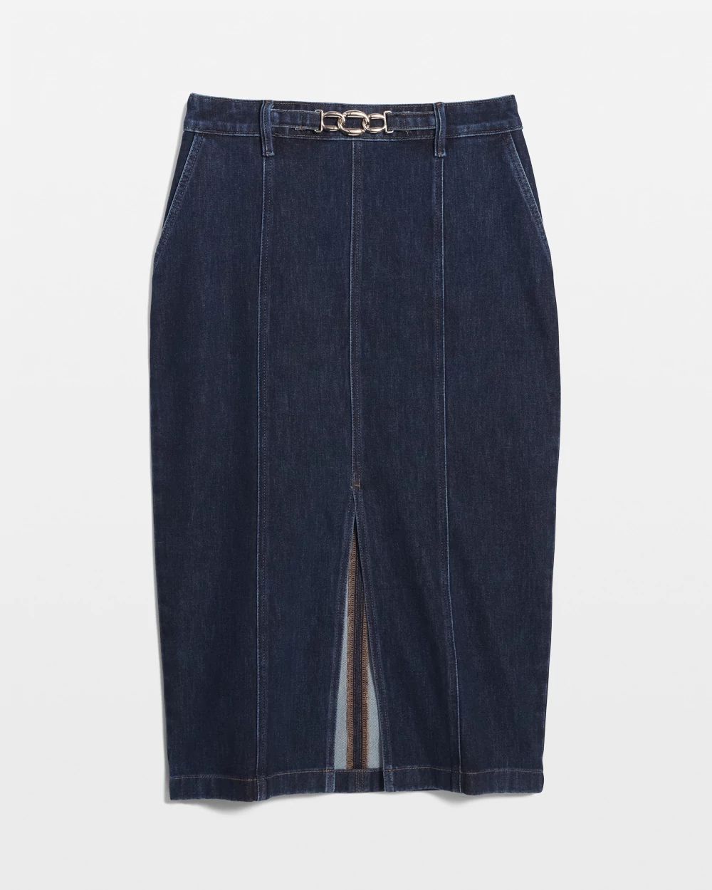 Petite Denim Pencil Skirt click to view larger image.