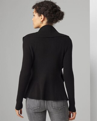 Petite Long Sleeve Open Ruffle Cardigan click to view larger image.