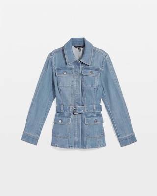 Clear Coated Denim Jacket click to view larger image.