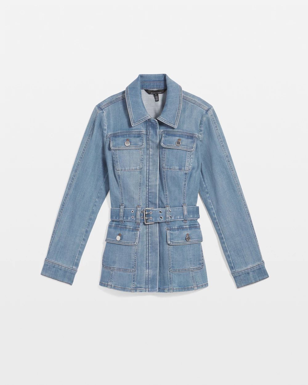 Clear Coated Denim Jacket click to view larger image.