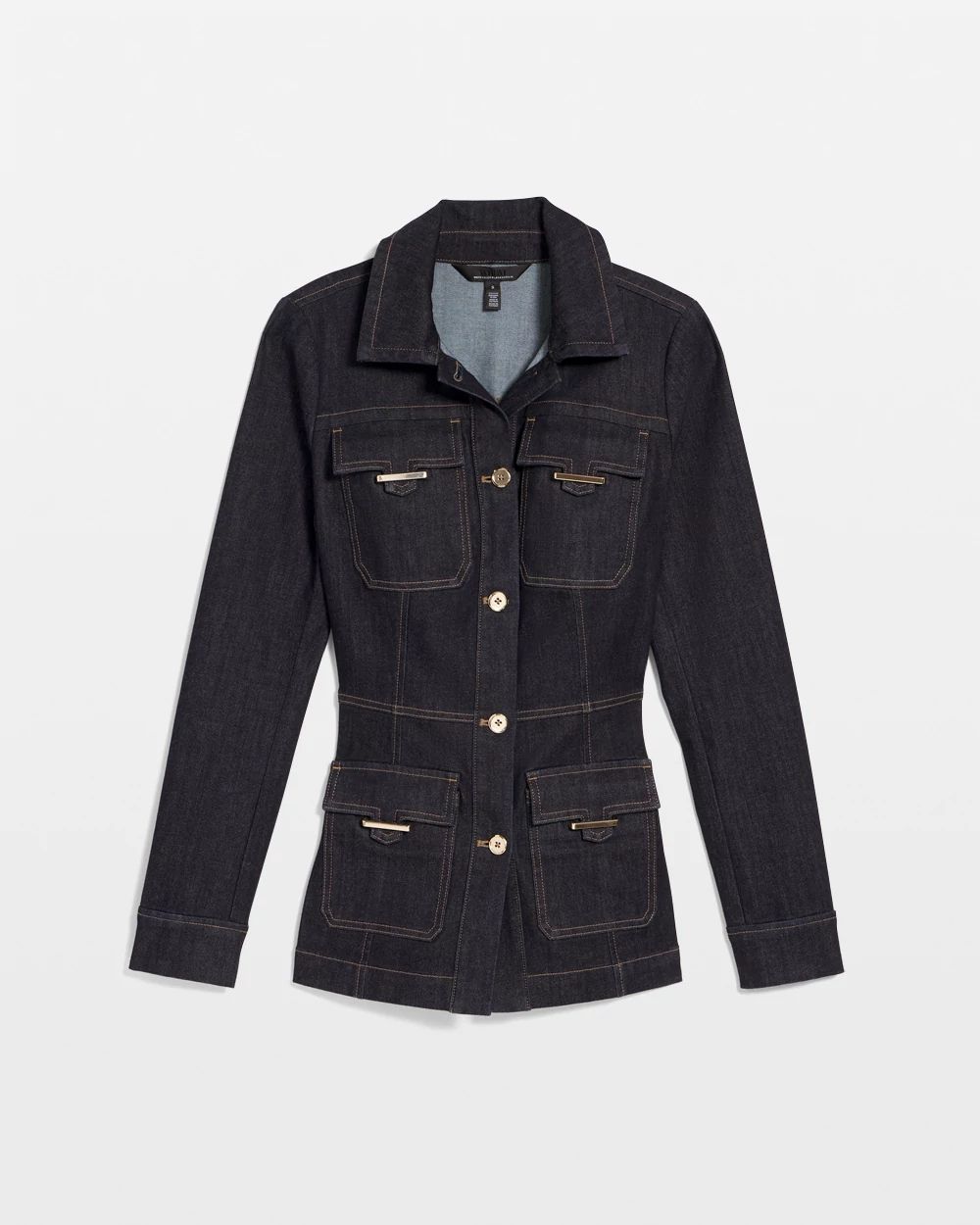 Petite Denim Utility Jacket click to view larger image.