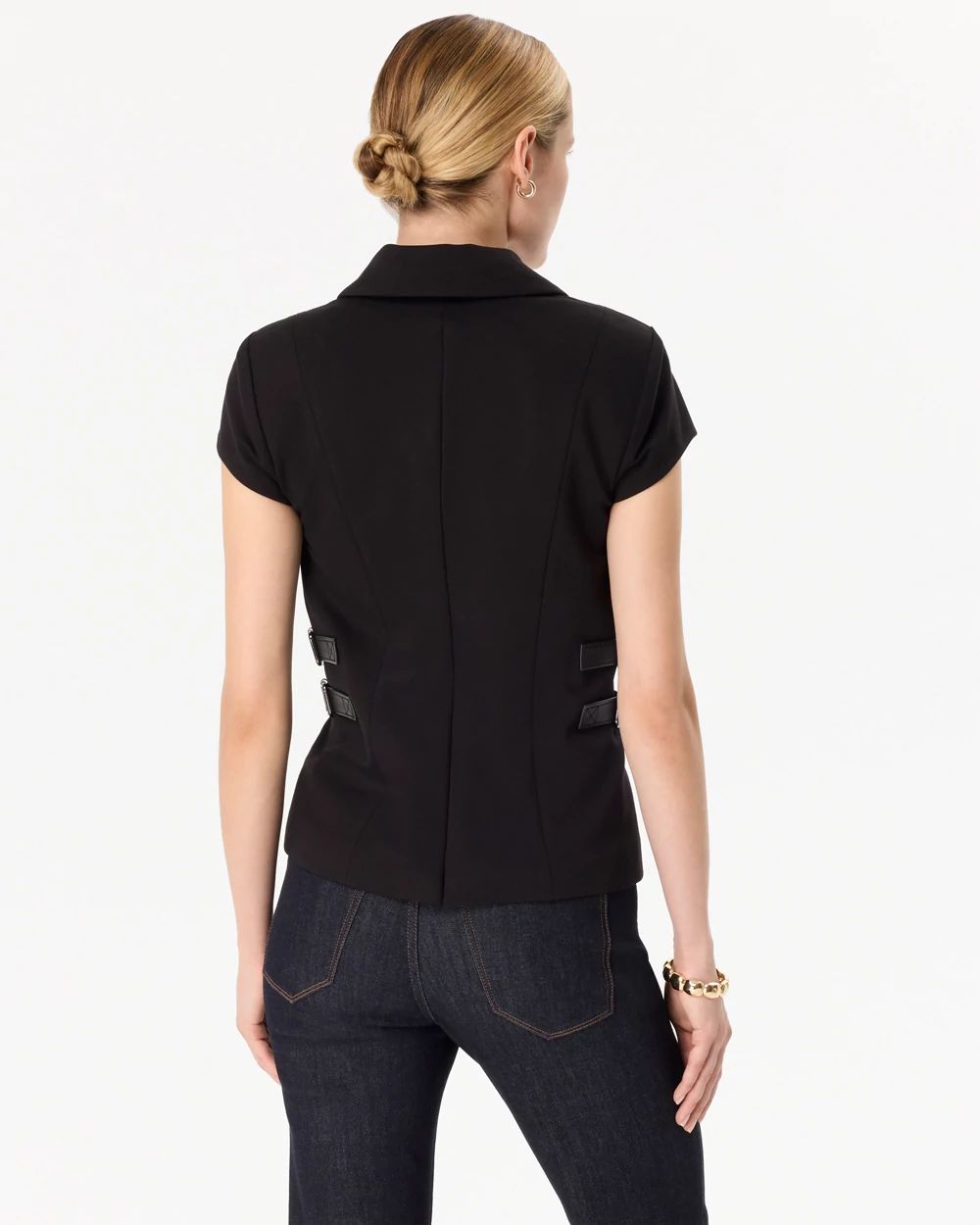Ponte Short Sleeve Blazer click to view larger image.